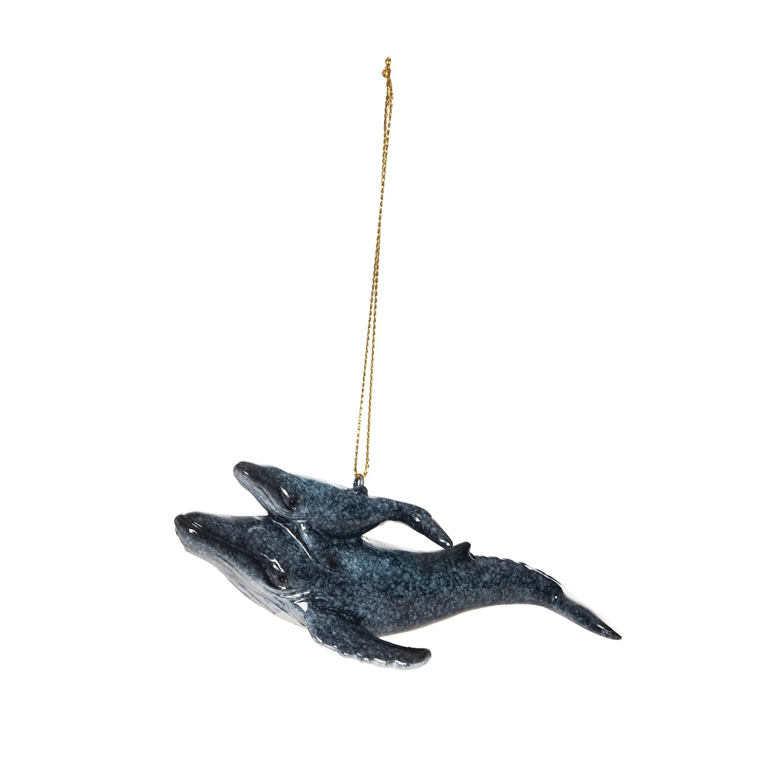 Ornement mère et bébé baleine de 3 cm à suspendre pour décoration