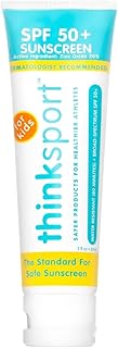 Sponsored Ad - Thinksport Kids SPF 50+ Mineral Sunscreen Safe, Natural Sunblock for Children - Water Resistant Sun Cream B...