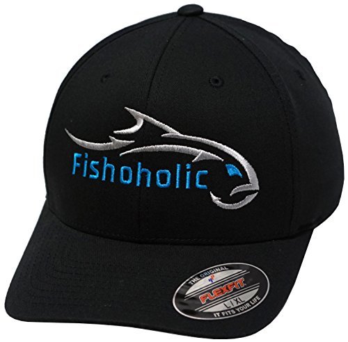 Image of Fishoholic Baseball Fishing Hat ~ 6 Colors & 3 Sizes. Fish Logo on Trucker Snap Back or Flexfit ~ Fishaholic Reg Trademark ~ Great Gift Ocean Saltwater Fly Trout Bass if You Hunt Quad BBQ Tailgate.