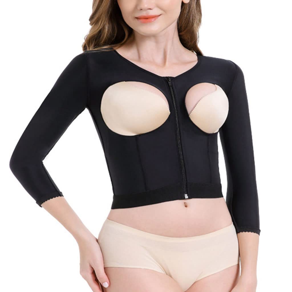Post Quirúrgico Moldeador de Brazos para Mujer Mangas de Compresión Banda de Apoyo para Los Senos Tops Moldeadores Más Delgados Chaleco Corrector de Postura de Liposucción