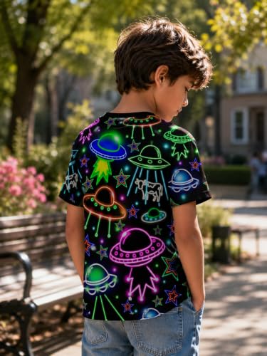 Image of uideazone Boys 3D Graphic T-Shirts Short Sleeve Crew Neck Tees 4-16Y