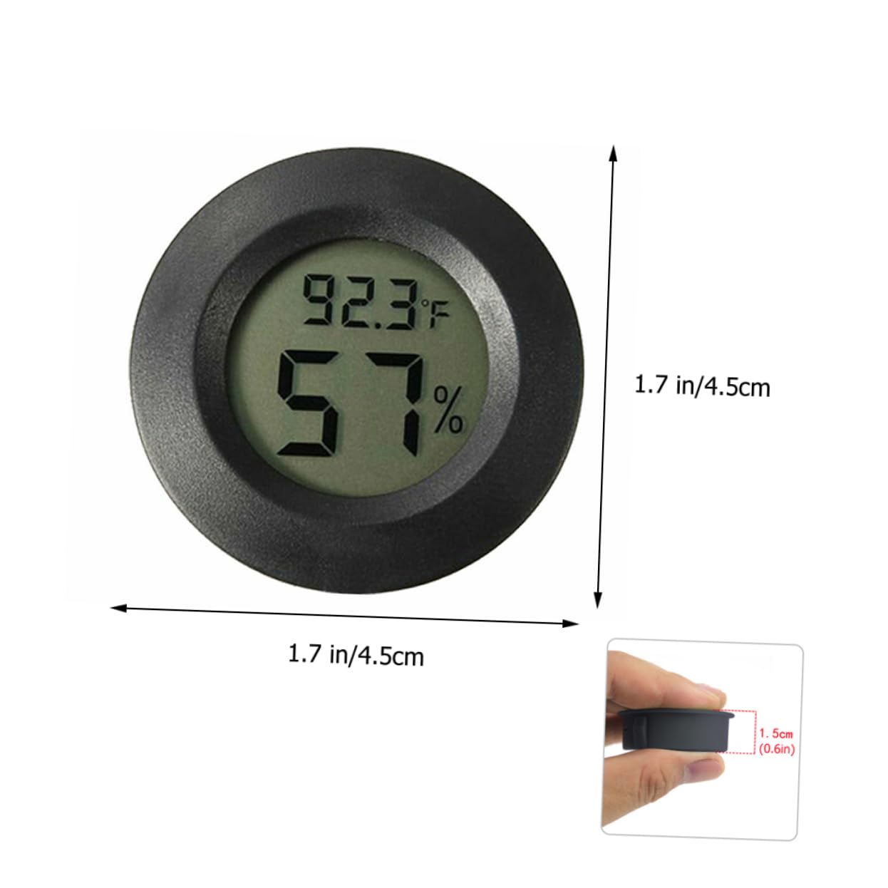 CIMAXIC Reptile Thermometer Humidity Gauge 7 Mini Digital Hygrometers for Small Spaces Terrariums and Aquariums