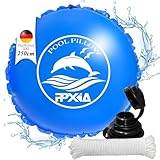 Poolkissen Winter Rund 2.5m Luftkissen Pool Kissen überwinterung XXL Pool Winterkissen mit Doppelnaht bis -25°C, Doppelt Abgedichtetes Ventil, 0.4mm Dickes PVC für Poolabdeckung Winter