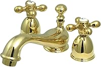 Vista 7 de Kingston Brass KS3951AX Restauración Mini Grifo de Lavabo con Mango Cruz de Metal, Cromo Pulido