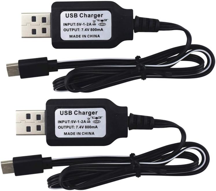 sea jump Accessories 2PCS 7.4V USB Charging Cable for SP500 S166 S167 Folding Quadcopter Spare Parts RC Drone Li Battery Charger