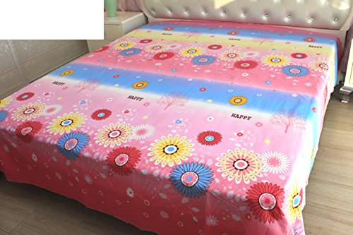 Coton sergé lin drap double drap plat pour élève 230x250cm - 2