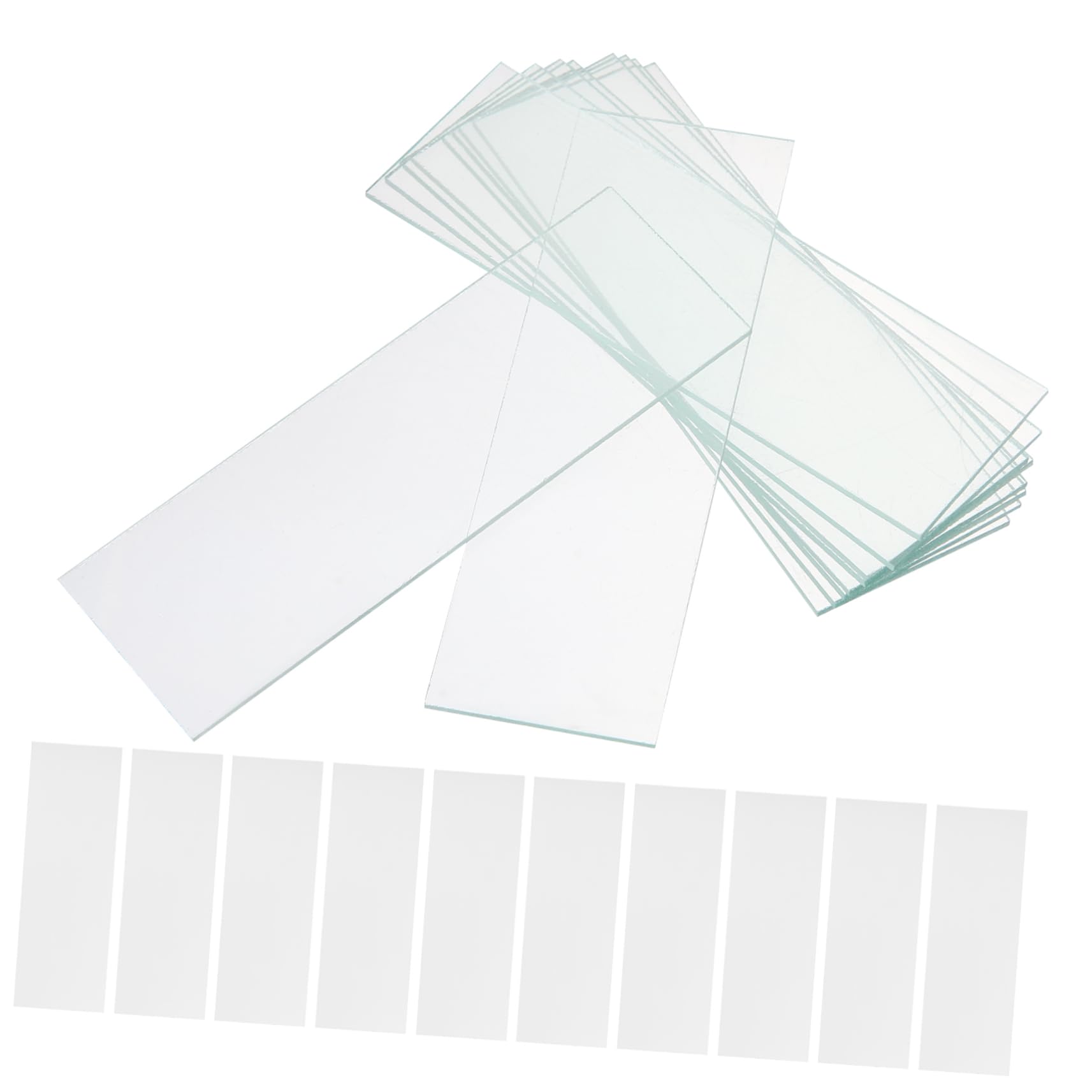 NAMOARLY 100pcs Microscope Slide Microscope Accessories Education Props Clear Slides Laboratory Slides Laboratory Supplies Microscope Calibration Slide Transparent Glass