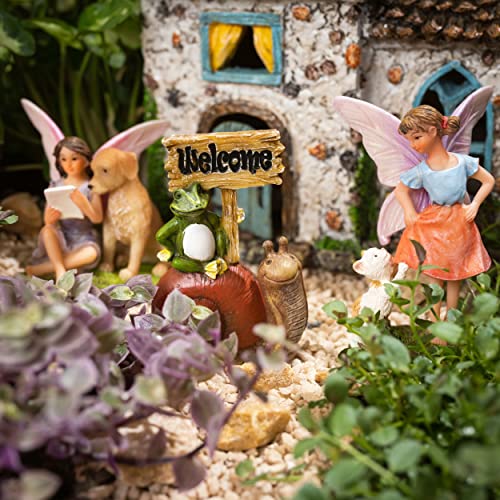 Pretmanns Fairy Garden House Kit - Fairy Garden Accessories Outdoor - Fairy House & Fairies For Fairy Garden – Fairy Houses For Gardens Outdoor - Fairy House Is 6” High 4 Piece Kit For Adults #TOP7