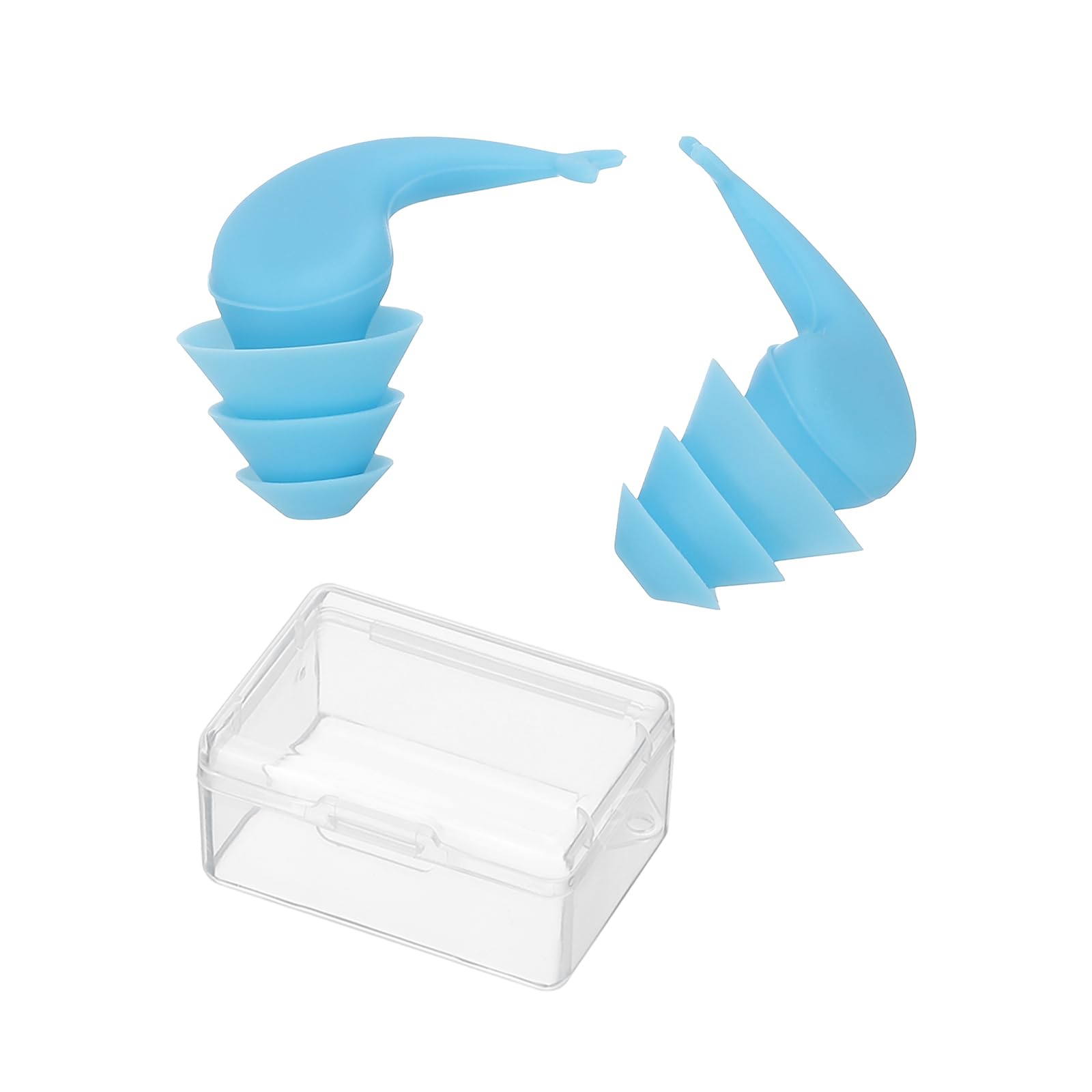 PATIKIL Ear Plugs for Swimming,1 Pairs Waterproof Soft Silicone Curved Swim Earplugs for Adults,Water Sports Earplugs for Bathing, Surfing,Swimming,