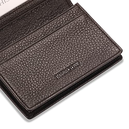 Image of HISCOW Business Card Holder with Large Compartment - Full Grain Leather