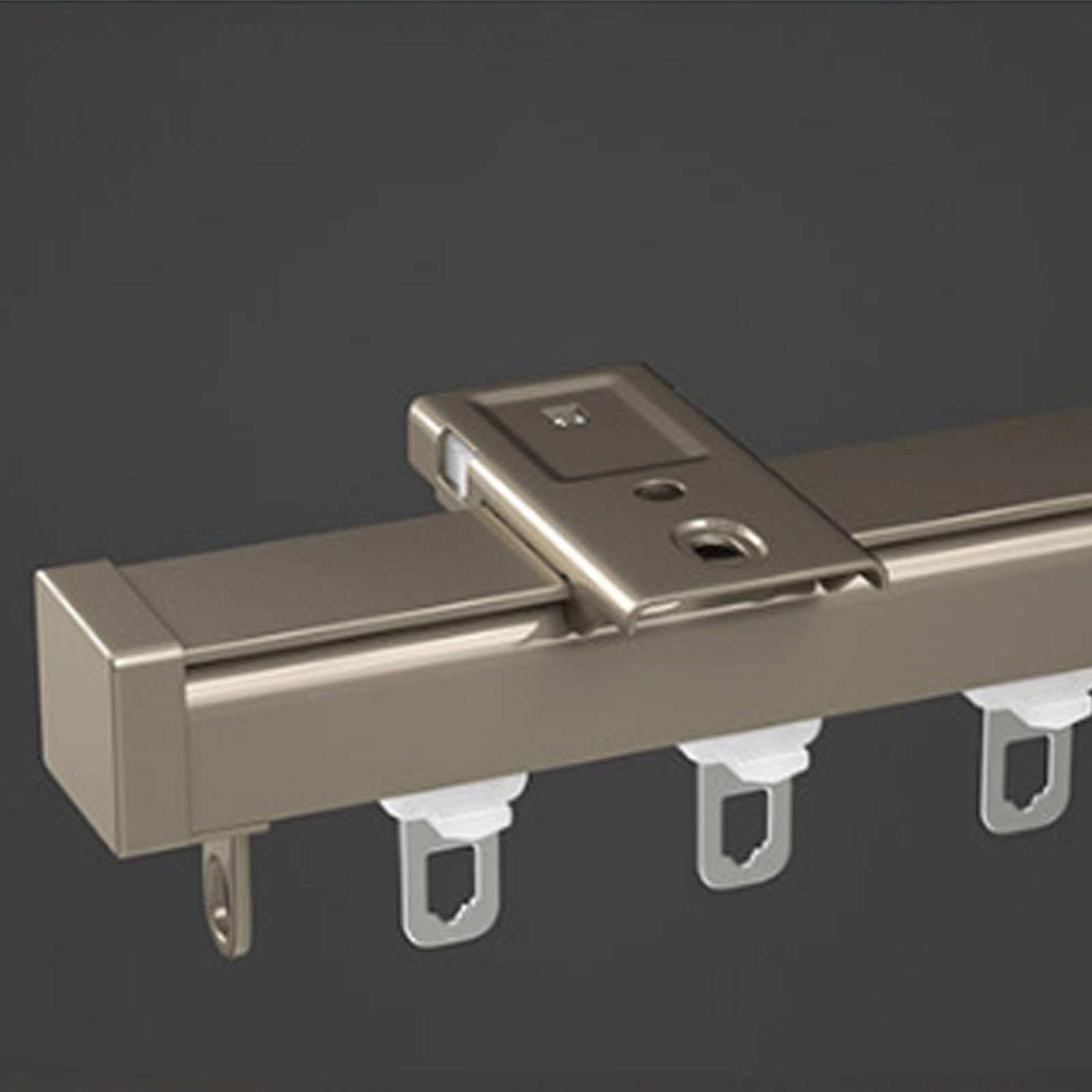 Rail en aluminium 420 cm de qualité lourde pour draperies majestueuses et fluides