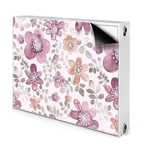 Cache radiateur rose magnétique à motif fleurs roses et couverture décorative 100x60cm - 2