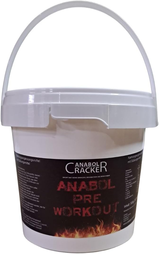 Anabol Cracker Pre-Workout, 100% Pure, Strongest Anabolic Steroids & Testosterone Booster, 300 g Tub, Orange Flavour