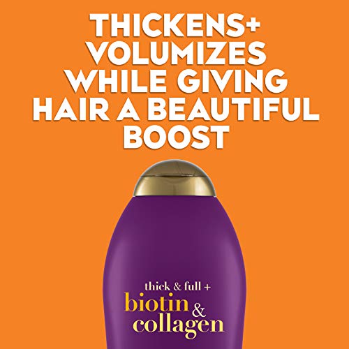 Ogx Thick & Full + Biotin & Collagen Extra Strength Volumizing Shampoo + Conditioner With Vitamin B7 & Hydrolyzed Wheat Protein For Fine Hair, 25.4 Oz Pack Of 2 #TOP3
