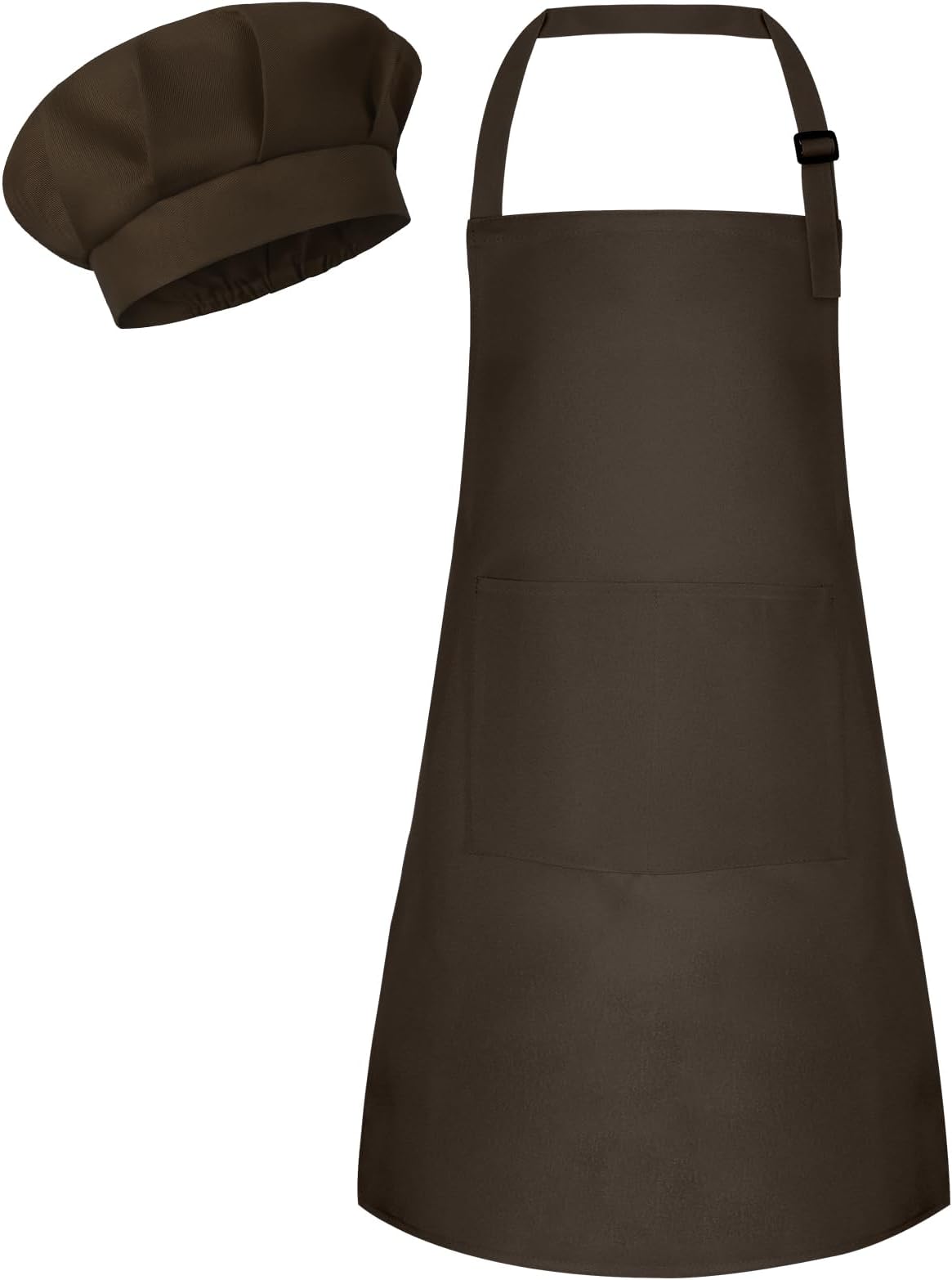 Kids Apron and Chef Hat Set Children Apron Adjustable with 2 Pockets Children Chef Painting for Cooking Baking