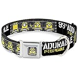 Dog Collar Seatbelt Buckle Despicable Me Jail Break Minions 99 Adorable 1 Despicable 11 to 17 Inches...