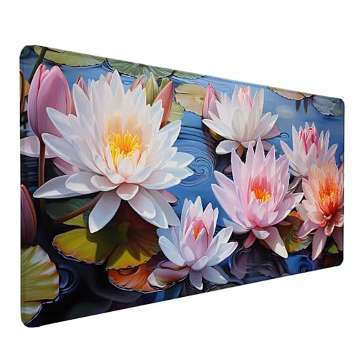 Tapis souris rose sous main bureau grand format pour un espace de travail inspirant