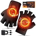 Heated Gloves for Men Women- Rechargeable Electric Touchscreen Cold Winter Work Arthritis Pain Relief Hand Warmers Hot Compress, Heated Gloves for Cold Winter Arthritis Hands Hunting Skiing (M)