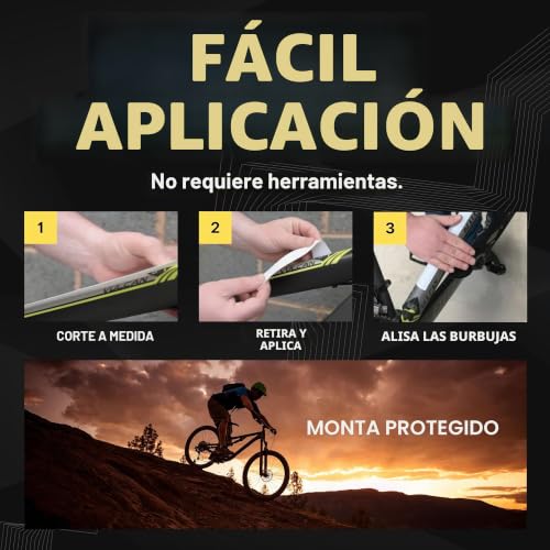 Cinta de protección para bicicleta accesorios contra arañazos de piedras en rutas de grava 3