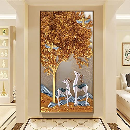 Peinture Diamant 5D Anti-Stress Kit Complet Grand Format Élan Broderie Toile 40x100