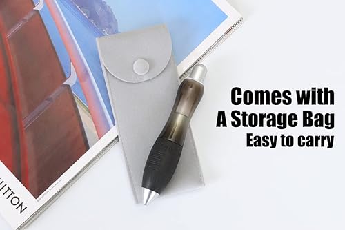 Miniatura 5 de Bolígrafos de grasa grandes con peso para pacientes con Parkinson, temblores esenciales, artritis de mano y baja fuerza de agarre, bolígrafo pesado