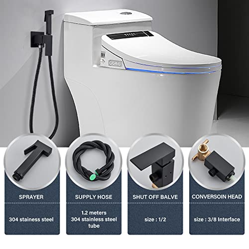 Onyzpily Nero Bidet rubinetto Spruzzatore a Parete...