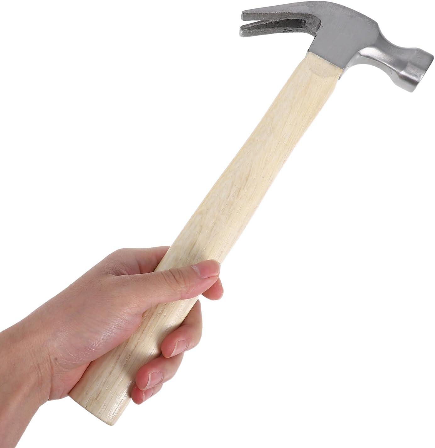 Multi-functional Woodworking Claw Hammer with 500g Hardwood Handle, Portable Nailing and Chisel Hammer for Furniture Repair and Home Construction