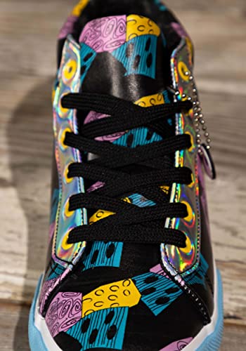 Adult Nightmare Before Christmas Sally Shoes | Officially Licensed Disney High Top Patchwork Women's Sneakers4