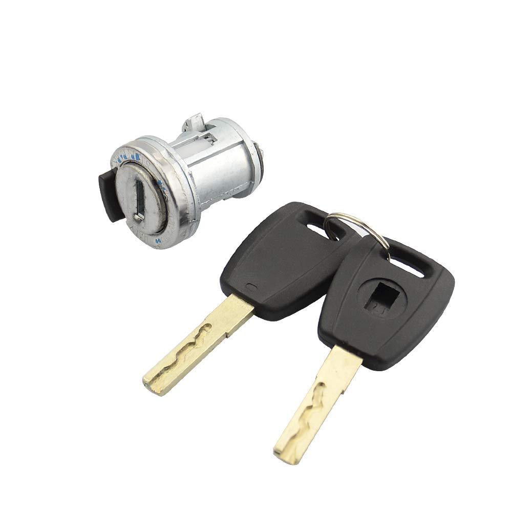cilindro della serratura dell'accensione e chiave Set di interruttori di accensione for auto, set di cilindri di bloccaggio della porta, adatti for Fiat Doblo Cargo Panda Punto SIP22 Blade Serratura P