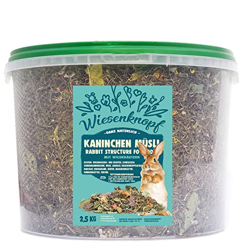 Wiesenknopf Kaninchen Müsli 2,5 kg Eimer