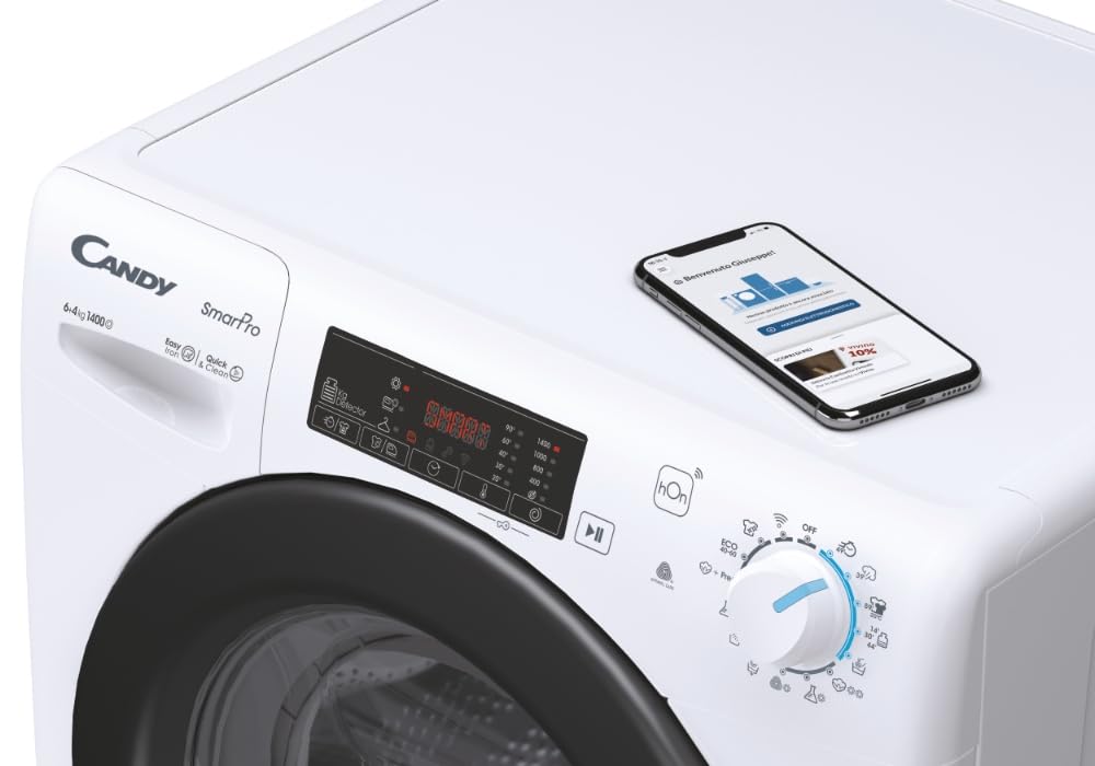 CSHW4645TWB3/1-S - Lavasciuga 6+4 kg, 1400 giri/min, Vapore, Slim (45 cm) Classe energetica E