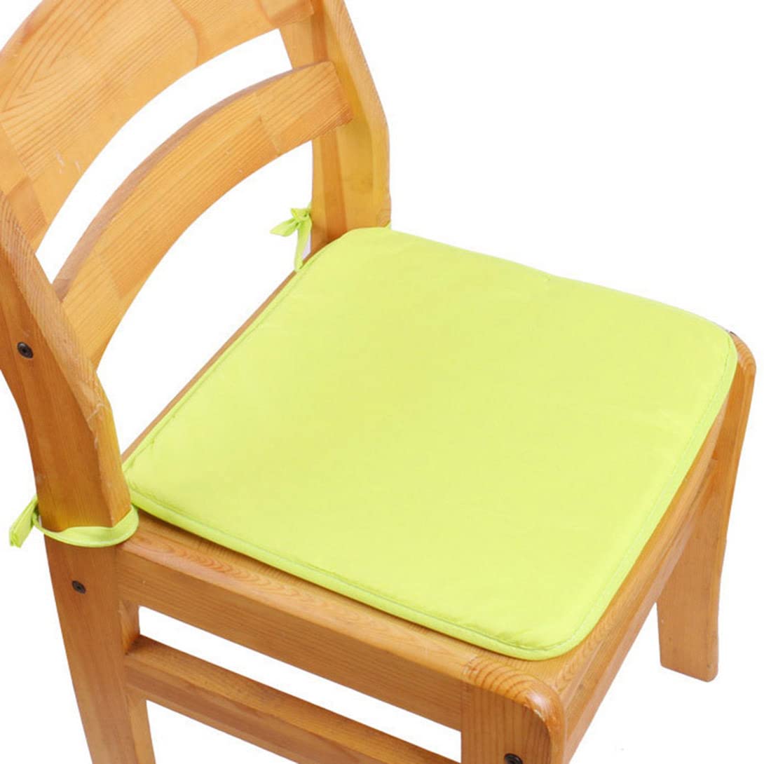 Lot De 6 Coussins De Chaise Fins Carrés 40x40 Cm - Beige Antidérapants Et Doux