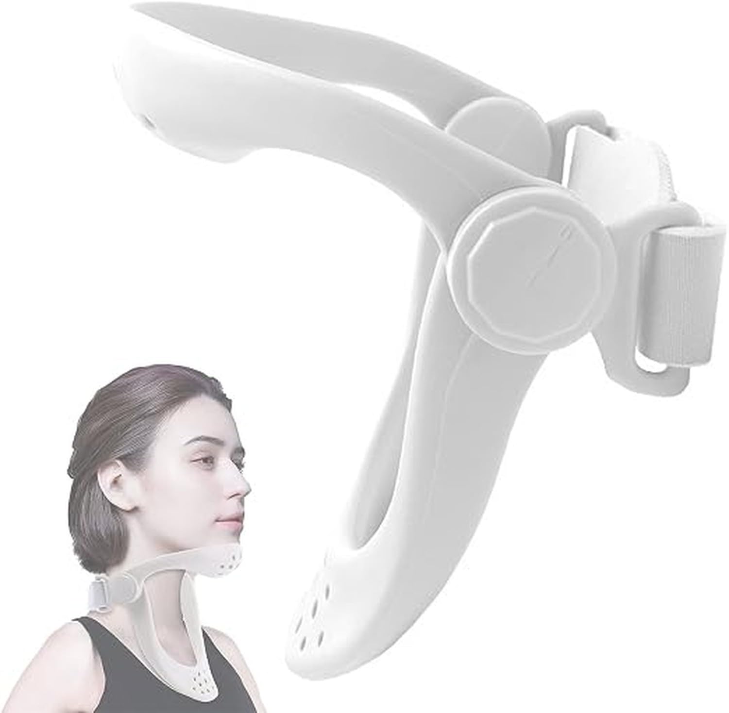 Correttore Postura Cervicale con Supporto per Collo - Plantare Ortopedico Anti Curvatura e Trazione per Alleviare Dolore a Collo e Schiena per Uomo Donna e Raga, White