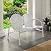 Crosley Furniture Griffith Retro Metal Outdoor Loveseat, 2-Person Patio Bench for Porch, Deck, Balcony, White