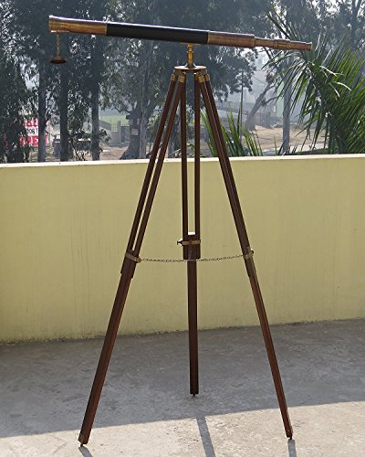 NauticalMart NM071071B Brass Harbor Master Telescope with Tripod Stand 65