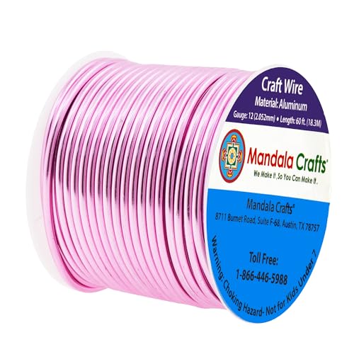 image for Mandala Crafts 12 Gauge Anodized Aluminum Craft Wire for Jewelry Makin