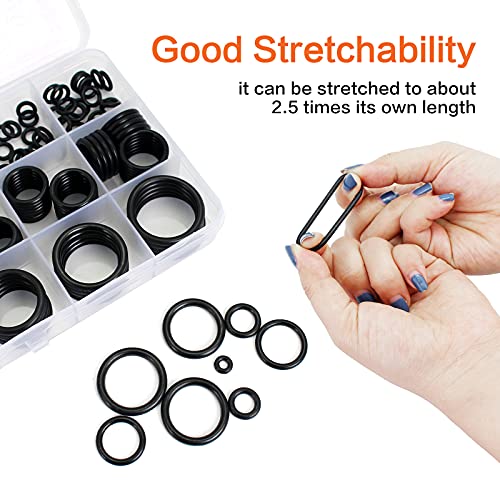 Yetaida 200Pcs Rubber O Ring Set, 15 Sizes 6-30Mm Silicone Washer Gasket Sealing O-Ring Kit, For Plumbing, Automotive And Faucet Repair, Air Or Gas Connections, Resist Oil And Heat O-Rings With Box #TOP5