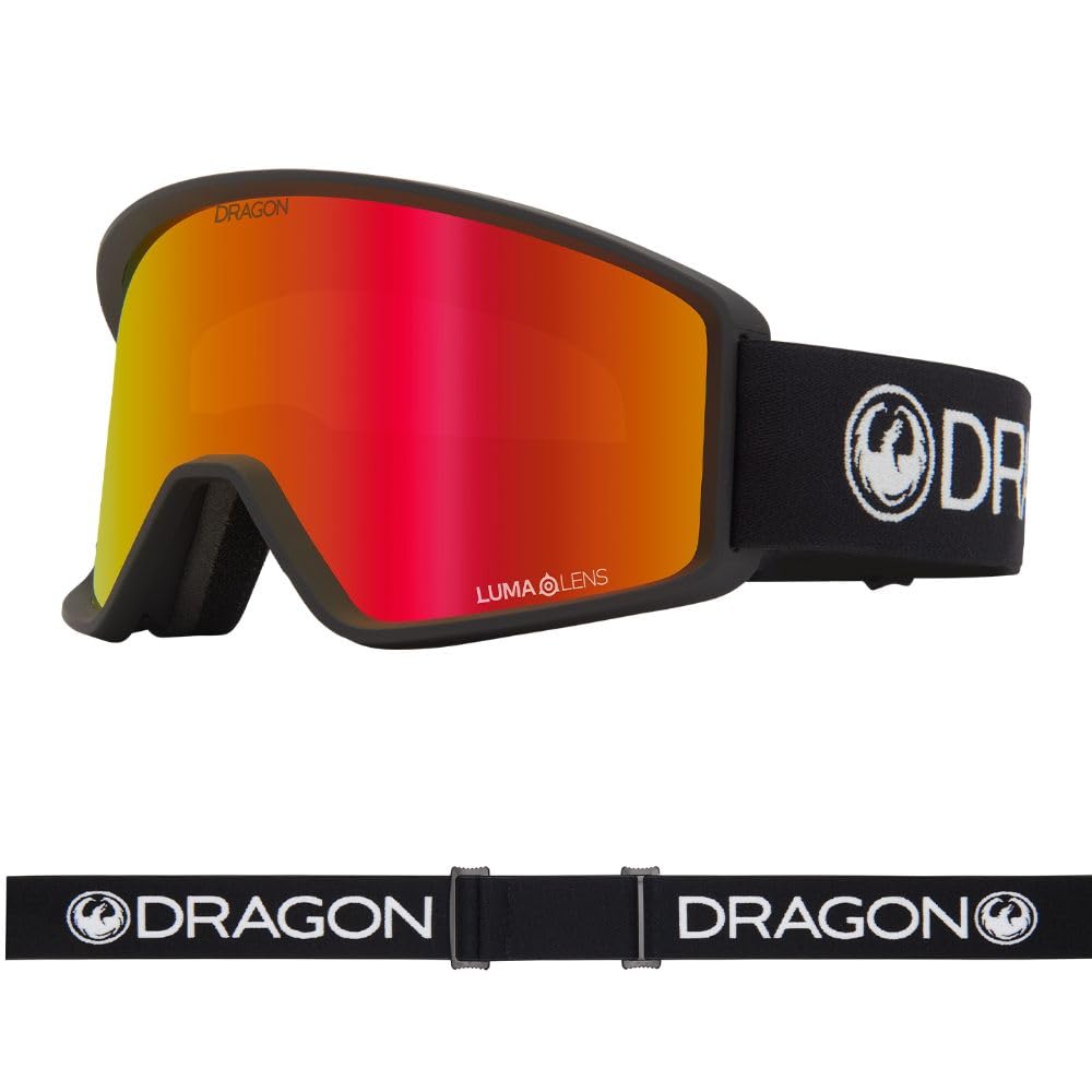 Dragon DXT OTG Youth Snow Goggles - Black/LL Red Ionized