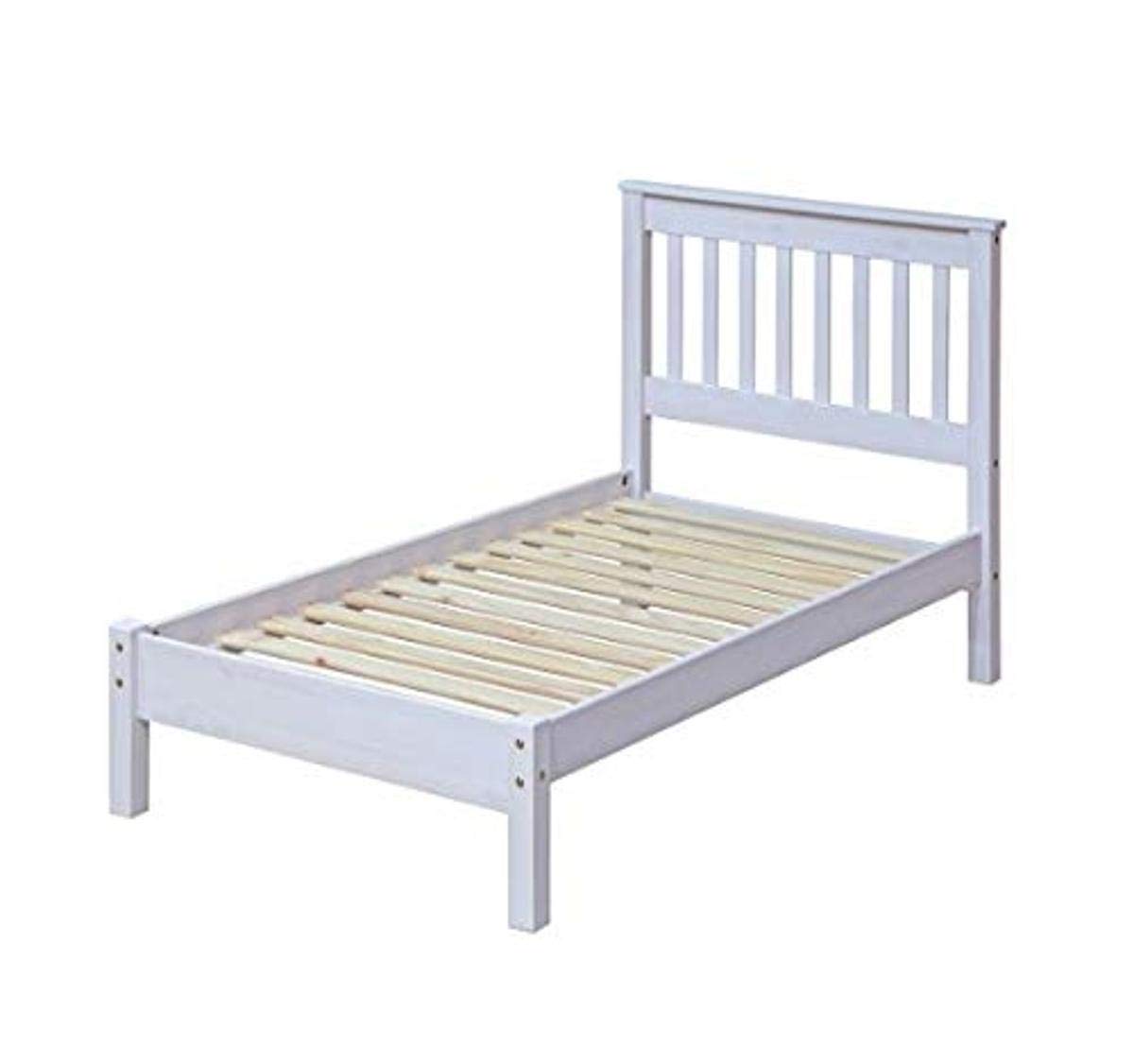 Buy Home Source White Corona Pine Single Bed 3ft Solid Wood Low Foot