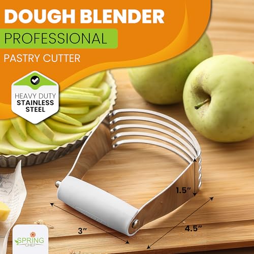 image for Spring Chef Medium Size White Dough Blender For Baking, Multifunctiona