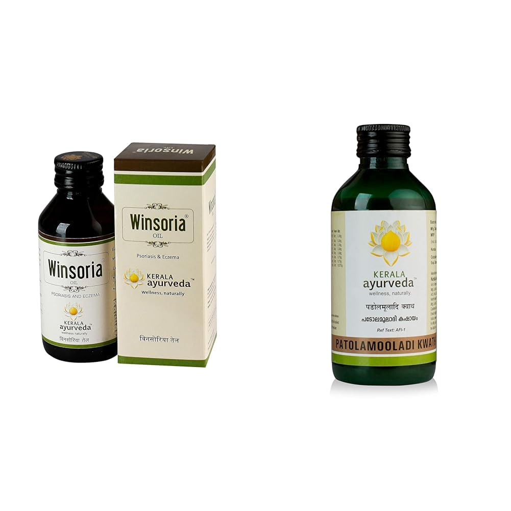 Kerala Ayurveda Winsoria Oil for Psoriasis and Eczema Care | Steroid-Free Herbal Psoriasis Oil for | Kerala Ayurveda Patolamooladi Kwath 200 Ml-image-45