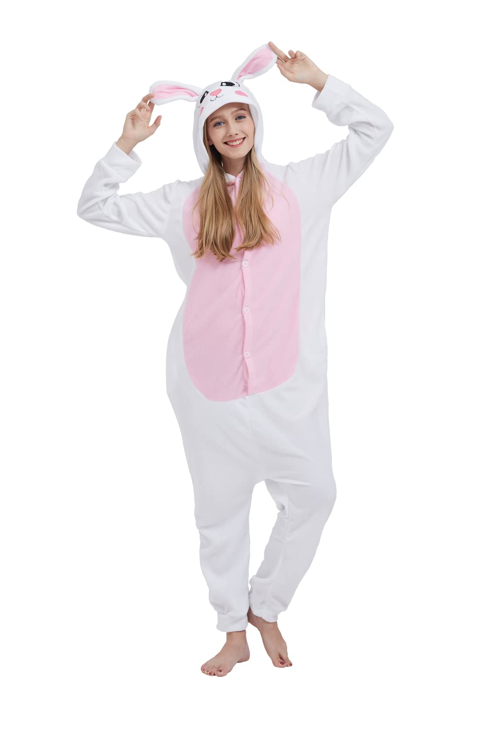 Pyjama One-Piece Adulte Animal Cosplay – Combinaison Douillette Kigurumi Polaire Avec Capuche Mignonne, Poches Et Fermeture Éclair – Idéal Pour Hommes Et Femmes
