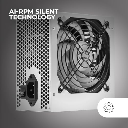 Alimentation PC ATX 750W blanche Mars Gaming pour un bureau gaming épuré