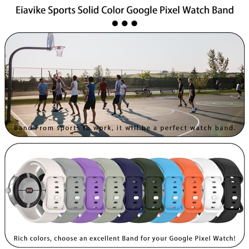 Image of Band Compatible with Google Pixel Watch Soft Silicone Sport Watch Bands Replacement Watch Strap Bracelet for Google Pixel Watch Smartwatch Accessories