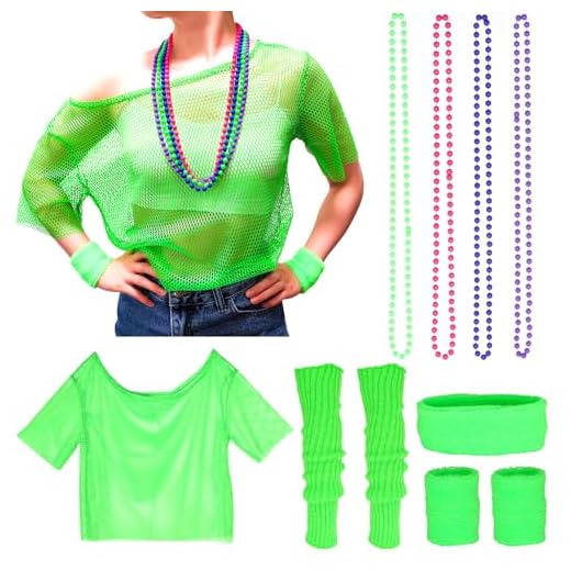 AN-WATTY Disfraz Años 80 Mujer, Ropa Años 80 Disfraz, Disfraces Años 80, Disfraz Rockera Niña, Disfraz Chandal Años 80 Mujer, Disfraz de Deportista de Los 80, Disfraz Años 80 Niña