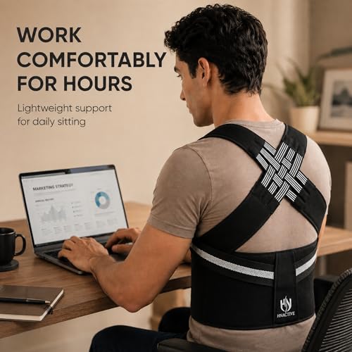Image of Posture Corrector Belt For Men And Women Breathable Neoprene Back Support Belt Adjustable Back Straight Belt Shoulder And Clavicle Support For Daily Posture Correction (Xcross)