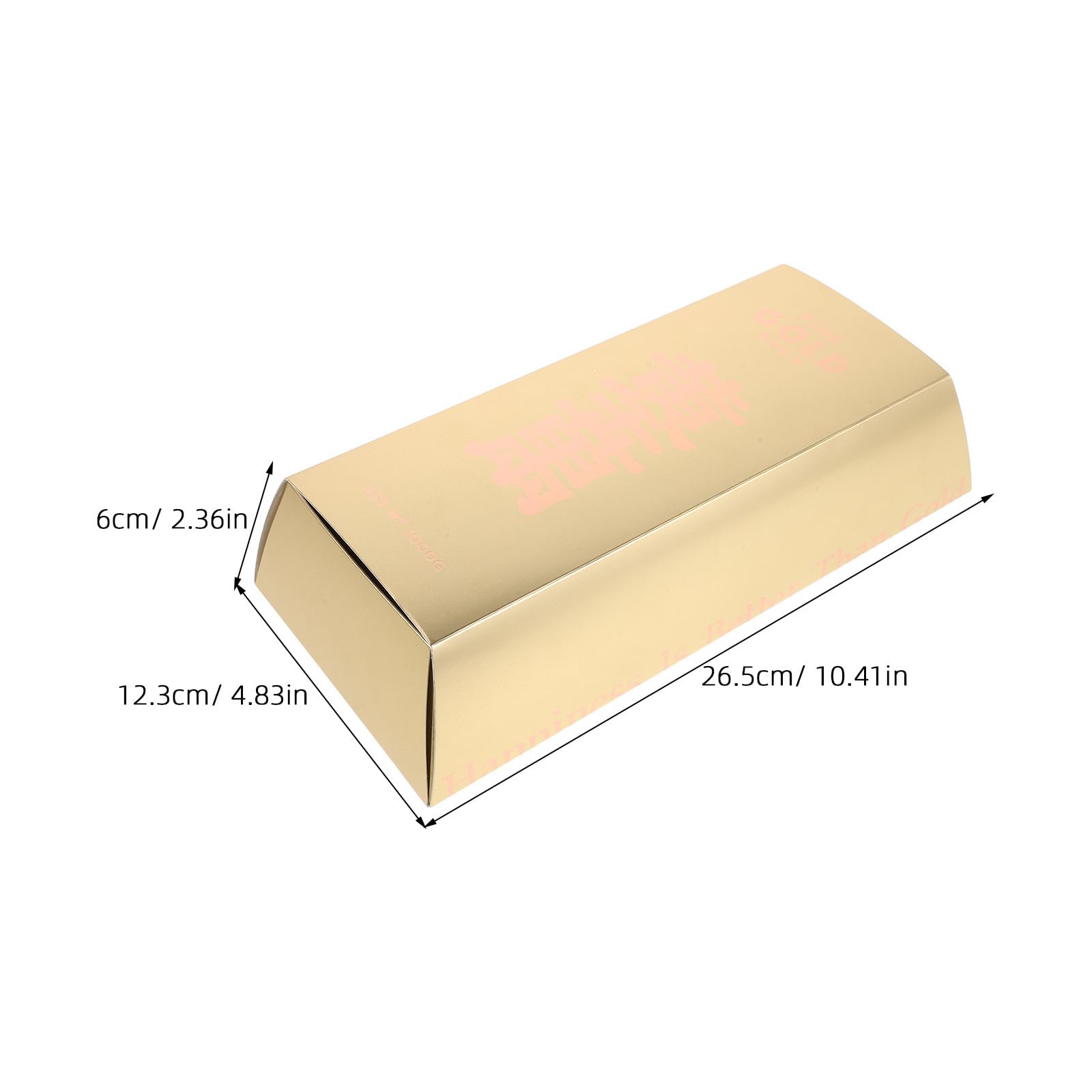 Goldene Süßigkeiten Geschenkboxen 5 Stück aus Papier in Ziegel Form | Schokolade und Sandwiches, für Tea Partys und Zusammenkünfte, Elegante Optik