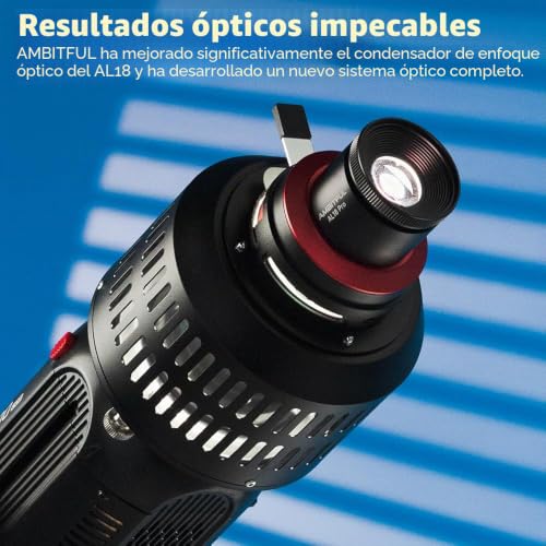 Snoot óptico AMBITFUL AL-18 Pro con 40 Gobos para efectos creativos 3