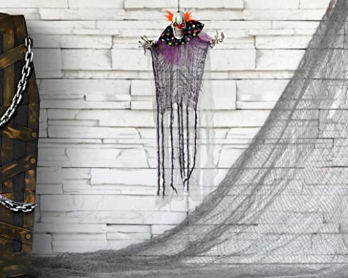 Atosa 66673 Clown mit Licht, mehrfarbig, 120 x 80 x 10 cm, Unisex, Erwachsene, bunt, 120X80X10 cm