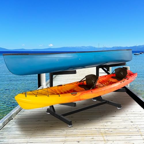 PROLEE Kayak Storage Rack 2-Tier, Kayak Rack Heavy Duty, Storage Rack for Standup Paddleboard, Surfboard, Kayak, Freestanding 2 Tier